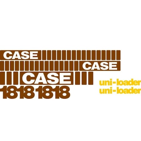 Aftermarket New Whole Machine Decal Set with Uni-Loader Decals Fits Case Skidsteer 1818 CASE1818DECALSET